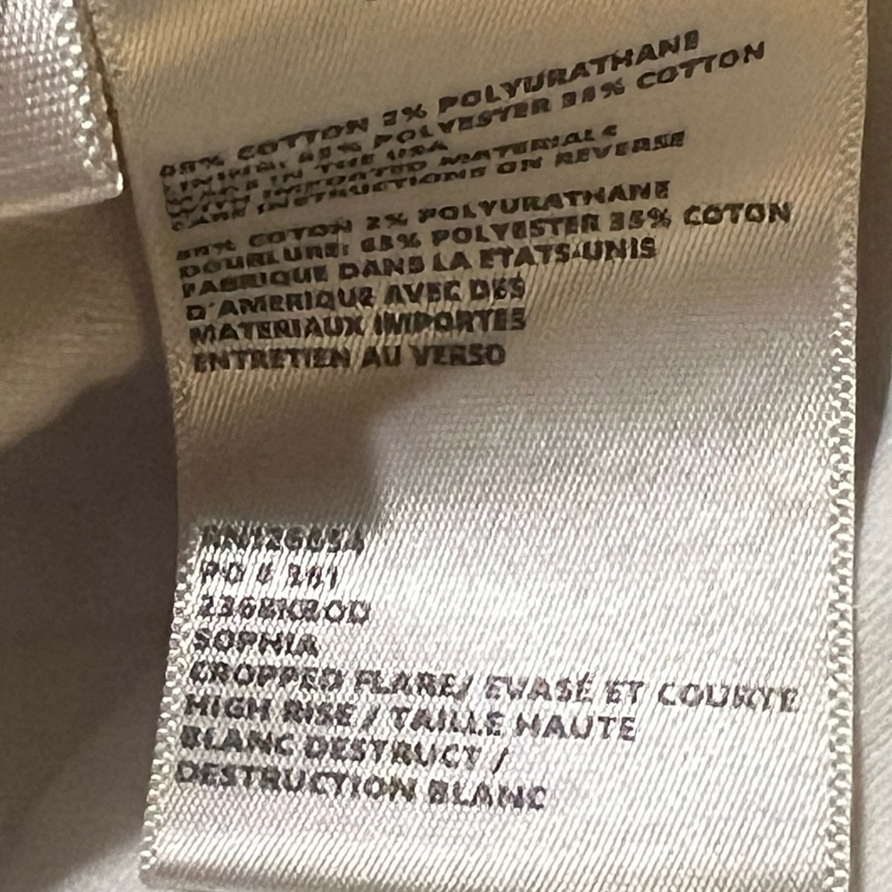 L’agence white flare jeans Sophia high rise cropped flare distressed size 27 - Picture 8 of 11